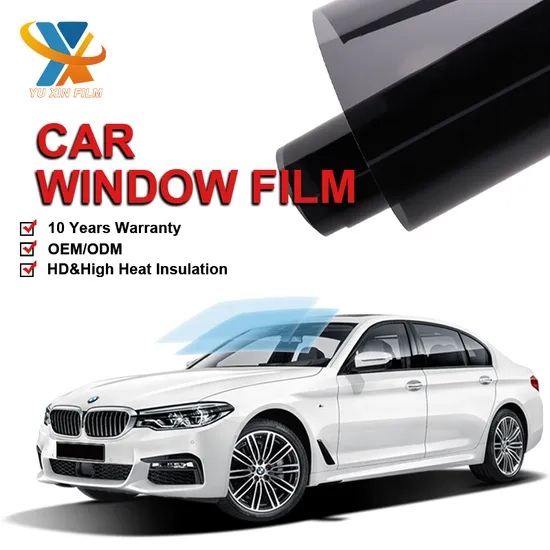 Yuxin Pet Based Chip Dyed Film 1mil Thickness Car Glass Window Film 5% Vlt Car Window Tint Roll 