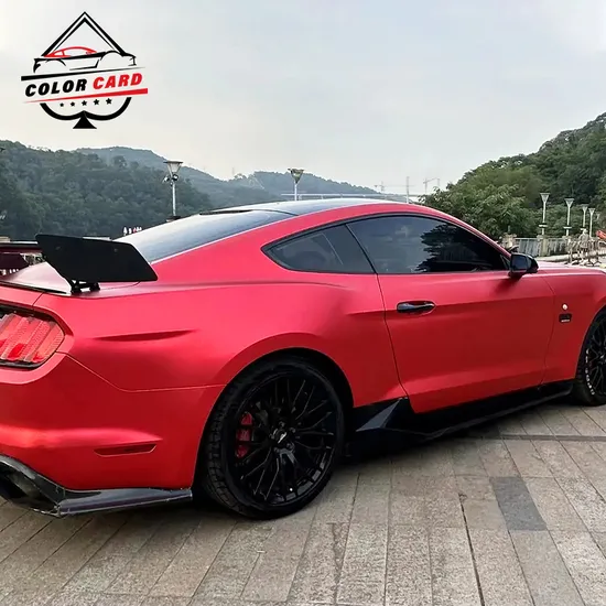 Pet Romani China Red Satin Metallic Car Wrap Waterproof Film 