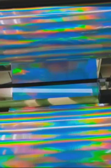 15um Rainbow Pet Metallized Waterproof Gift Greetings Card Printable Shimless Holographic Film 