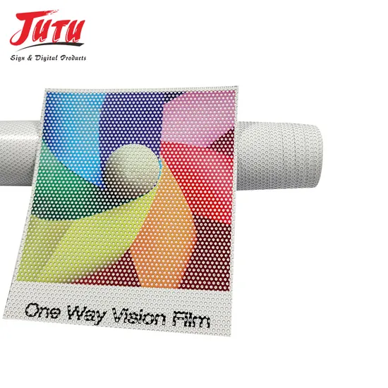 Digital Printing PVC Advertising Material One Way Vision Vinyl Window Film 